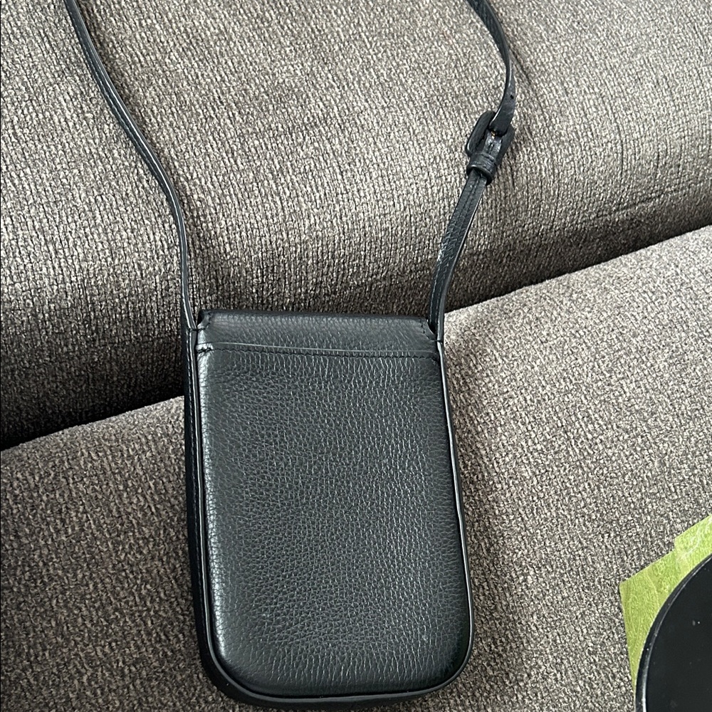 Tory Burch Black Leather Crossbody with Gold Accent - Picture 3 of 5